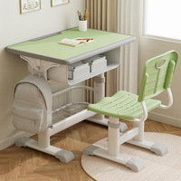 Ensemble de bureau et de chaise d'étude réglable pour enfants - Table d'écriture minimaliste pour les élèves du primaire, utilisation à domicile