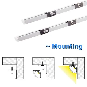 VST Customized Length 10*10mm 45 Degree Corner Mounted Aluminum Profile Light LED Linear Profile Light Under Cabinet Light