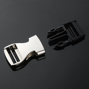 Hebilla de cierre ajustable de 25 mm, de aleación, negra y plateada, duradera, para bolsos - Product Image 3