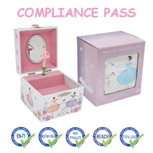 Nuova Scatola Musicale Ballerina Cigno di Jakos in MDF, Contenitore per Gioielli, Regalo Perfetto per Compleanni e Feste di Natale per Bambine - Product Image 4
