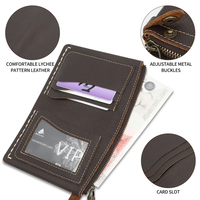Dompet Kartu Kulit Asli Pria Dompet Koin Wanita Pria Custom Grosir Merek Wanita Dompet Jepit Uang