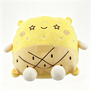 Cadeau personnalisé sur le thème de la nourriture pour filles, peluche originale en forme de fromage, coussin moelleux et confortable. - Product Image 4