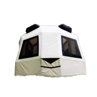 Tente pneumatique gonflable à double couche imperméable et protégée contre les UV de luxe pour 4 saisons, deux chambres et salon pour le camping en famille nombreuse