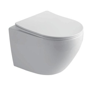 Bidé de Cerámica 540x360x410mm, Asiento de Inodoro Montado en la Pared con Grifo, Sanitario Moderno Blanco - Product Image 4