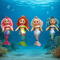 Série de sirènes fantastiques, poupées en peluche de 35 cm, jouets de dessin animé, queues lumineuses clignotantes pour filles de 5 à 7 ans, plaisir de jeu, MAZZEO