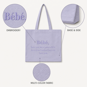 Sac fourre-tout en toile pour femme, personnalisé, motif <span class=keywords><strong>Poésie</strong></span> Mantra Empower Orchid Verse, couleur mauve, pour le quotidien, le shopping, vente en gros - Product Image 2