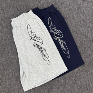 Shorts décontractés de fitness pour hommes en molleton <span class=keywords><strong>français</strong></span> lourd 100% coton avec broderie de logo personnalisée - Product Image 2