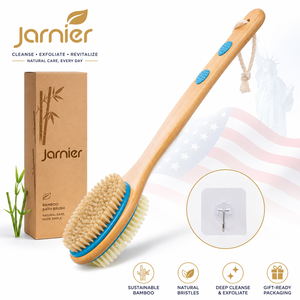 Jarnier - Cepillo Profesional para Espalda con Mango Largo para Ducha, Cepillo Corporal de Doble Cara para Exfoliar la Piel y Masajes en Baños Secos o Húmedos - Product Image 2