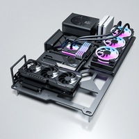 Socooler DIY Enthusiasts SOC-AQ-Y Aluminum Alloy Mid Tower PC Gamer Case Side Panel Window Silver Color Stylish Design for ATX