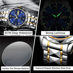 Nouvelle montre pour homme POEDAGAR 615, montre de luxe pour homme, marque haut de gamme, montre-bracelet tendance, étanche, lumineuse, date, semaine, quartz - Product Image 5