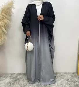 2024 New Fashion Middle East Dubai Abaya Dress hot selling gradient color Muslim women cardigan robes