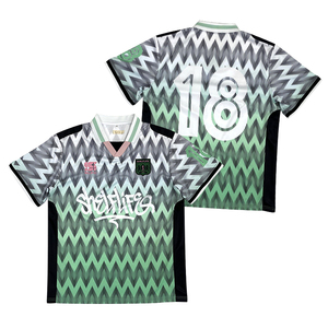 Camisetas de fútbol personalizadas Diseño retro Logotipo bordado Alta calidad Rib Polo Soccer Jersey - Product Image 1