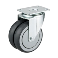 Nouvelle Arrivée Roue Pivotante Industrielle à Double Roulement à Billes en TPR + PP de Qualité Supérieure 100mm/125mm, Charge 220kg/240kg