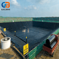Geomembrana HDPE Glory Bridge de 1.5 mm para estanques, rellenos sanitarios, revestimiento de presas, granjas de camarones, duradera, ecológica, anti-UV, con una vida útil de más de 5 años y hasta 50 años.