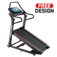 Tapis de course semi-commercial professionnel haute vitesse pour fitness cardio avec écran LED