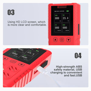 Détecteur multi-gaz portable ATEX pour biogaz, dioxyde de carbone, chlore, oxygène, gaz combustibles, haute précision, alarme sonore et lumineuse - Product Image 5