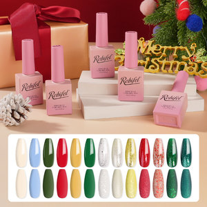 Ensemble de <span class=keywords><strong>vernis</strong></span> à ongles en gel Robifel pour Noël, <span class=keywords><strong>vernis</strong></span> à ongles en gel rouge et vert, couleurs classiques d'hiver, à retirer par trempage, <span class=keywords><strong>lampe</strong></span> <span class=keywords><strong>UV</strong></span> LED nécessaire, manucure en salon, bricolage - Product Image 5
