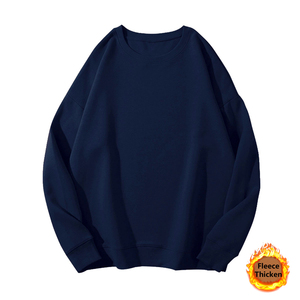 Sudadera con capucha de cuello de alta calidad para hombre, talla grande, informal, versátil, más felpa gruesa para invierno, punto de Color sólido al por mayor - Product Image 6