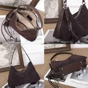 Sac à main en cuir véritable en gros, forme ronde, sac en daim véritable, petit sac fourre-tout rétro, sac bandoulière en cuir véritable, sac tendance pour femme - Product Image 3