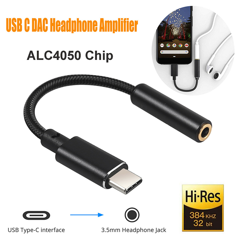 Усилитель для наушников H0087 с разъемом USB Type-C на 3,5 мм DAC 32 бит/384 кГц с высоким разрешением AUS