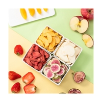 O melhor venda congelado seca frutas maçã amarelo pêssego morango figueiras 4 sabores