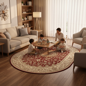 Tappeto Moderno Classico di Design <span class=keywords><strong>a</strong></span> Pelo Lungo e Spesso per Hotel 5 Stelle, Tappeto Ovale in <span class=keywords><strong>Lana</strong></span> e Seta Fatto <span class=keywords><strong>a</strong></span> <span class=keywords><strong>Mano</strong></span> per Lobby, Nuovo Grande Tappeto per Soggiorno - Product Image 6