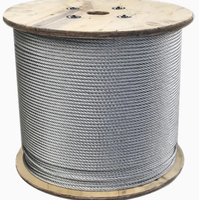 Cable de Acero Galvanizado Recubierto de Zinc de 7x1.04mm, Cable de Soporte para Invernaderos Agrícolas para Colombia y Ecuador