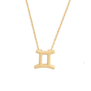 Collar de Moda con Colgante de Aleación Chapado en Oro de 18K, Joyería Géminis, Amuleto Unisex para Amantes de la Astrología, Horóscopo, Aniversario - Product Image 2