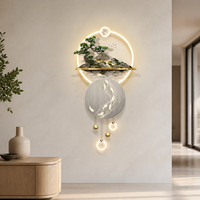 Panneau mural LED en porcelaine cristalline « Pine des Montagnes Orientales » pour entrée, salon, bureau et intérieurs d'inspiration zen