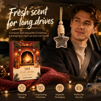 Diffuseur de parfum pour voiture de Noël, pendentif suspendu, parfum longue durée, purificateur d'air frais, coffret cadeau, parfum pour voiture, arôme automobile