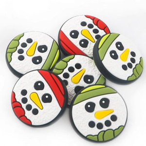 Breloques personnalisées en silicone, bottes de gants de Noël bonhomme de neige, perles de dentition focales en silicone pour bricolage, stylo porte-clés, fabrication de bijoux - Product Image 1