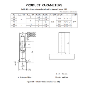Support de soudage en aluminium OEM d'usine, goujon de soudage <span class=keywords><strong>CD</strong></span>, goujon de soudage, entretoise, écrou à manchon fileté interne à tête plate en cuivre - Product Image 3