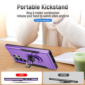 Colore contrasto cavalletto magnetico Antishock TPU PC Cover posteriore per <span class=keywords><strong>Samsung</strong></span> <span class=keywords><strong>Galaxy</strong></span> S24 ULTRA S23 Ultra armatura custodia per telefono s22 - Product Image 5