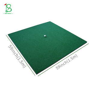 Tapis de golf Ser Golf 1,5m x 1,5m, double couche en nylon, pour entraînement sur le driving range et simulateur. - Product Image 1