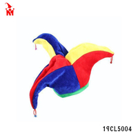 Kit d'accessoires de costume de clown unisexe, chapeau de bouffon coloré, nœud papillon, nez rouge, gants blancs pour Halloween, cirque, carnaval, déguisement