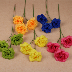 Fleurs artificielles en diamant à 3 têtes pour la décoration de la maison, ornements de table et de table basse, parfaits pour les arrangements de lieux de mariage - Product Image 5