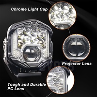 OVOVS Feux de route à LED avec lumière laser et DRL Super Bright Driving Lamps Amber Led Pods 7 pouces pour Camions Pickup 4x4 SUV AT