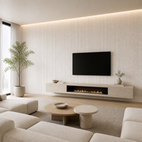 Banruo Modern PS 3D Waterdichte Bloemmotief Decoratieve Wandpaneel voor Woonkamer Binnenwanddecoratie