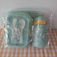 Nouveau Kawaii Boîte à Bento Tiffin Étanche 700ml 2 Compartiments et Gourde pour Repas Scolaire Enfants Filles Garçons