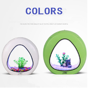SUNSUN YA-01/02/03 Mini <span class=keywords><strong>Aquarium</strong></span> de bureau avec lumière LED créative avec filtre <span class=keywords><strong>Aquarium</strong></span> en acrylique <span class=keywords><strong>pour</strong></span> poissons rouges - Product Image 3