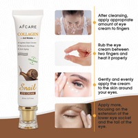 Crème pour les yeux sans parabène Acide hyaluronique Collagène Vitamine C E Rétinol pour les cernes - Hydratant anti-âge (Marque privée)