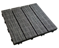 Dalles de terrasse emboîtables en WPC modernes et écologiques pour l'extérieur, patio, jardin, balcon