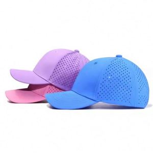 Wholesale Blank 6-Panel Trucker Hat With Hole Perforated <b>Mesh</b> 10 Colors Stocks Available Unisex Sports Golf Cap Gorras - Product Image 4