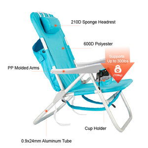 Kejie Portable Folding <b>Camping</b> Backpack Low-Logo Adjustable Beach Umbrella and Fabric <b>Moon</b> <b>Chair</b> for Outdoor Furniture Use - Product Image 6