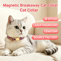 Collier pour chat avec boucle de sécurité en métal, collier anti-étranglement réglable avec clochette, impression personnalisée et logo pour chats et chatons, OEM/ODM