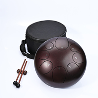 Jinfang High Purity 6-12inch 10 Notes Steel Tongue Drum Handpan Tank Drum Professional Percussion Instrument