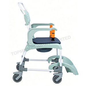 Silla multifuncional 4 en 1 para el cuidado en el hogar de personas mayores, con función de ducha, inodoro y silla de ruedas, con certificación CE - Product Image 3