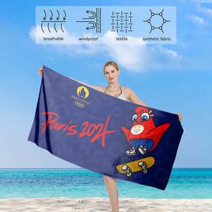 Serviettes de plage écologiques d'été, portables, séchage rapide, anti-sable, forte absorption, grandes en microfibre, impression de logo personnalisée - Product Image 5