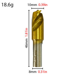 Foret à pointe droite en acier rapide revêtu de titane, contenant du cobalt, pour le perçage de points de soudure à évacuation de vapeur - Product Image 6