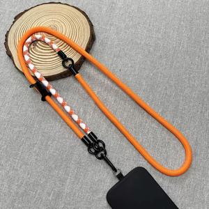 2025 Phone <b>Lanyard</b> Holder Multi-Color <b>Polyester</b> Paracord Jacquard Hook Adjustable Neck Strap with Mobile Phone Strap - Product Image 2